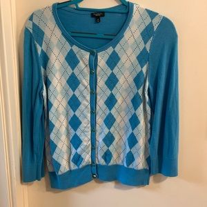 Talbots argyle cardigan size m